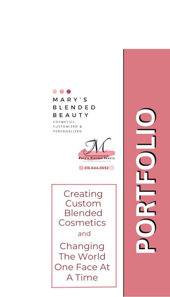 Image for, Hello, I am Mary Reed, Certified Blending Makeup Artist. Welcome to my MarysBlendedBeauty.online portfolio right side of image